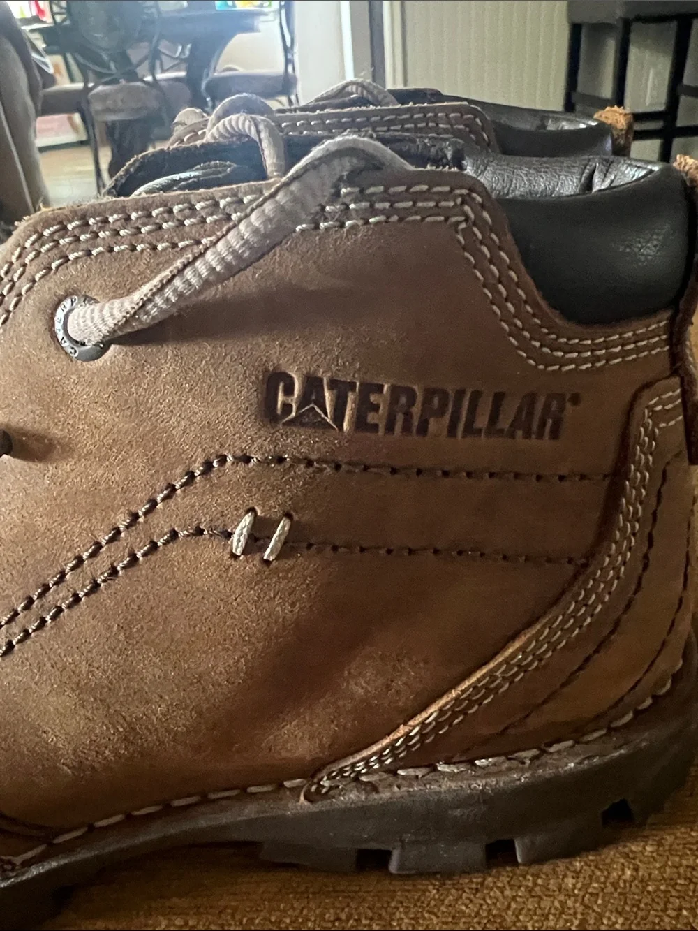 Caterpillar Men's Brown Leather Lace-Up Casual Boots